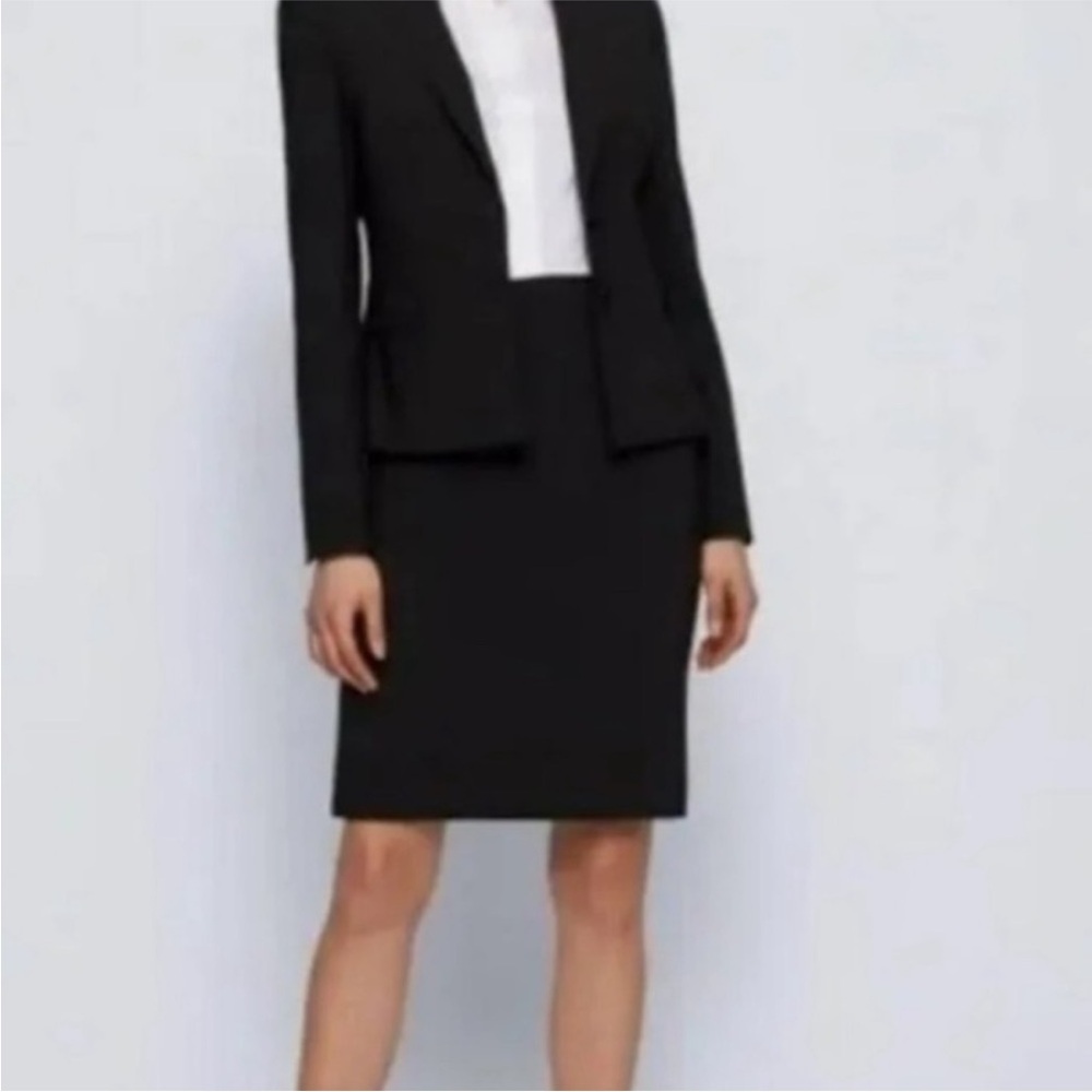 Hugo Boss Virona Pencil Skirt Black basic business office classic size 6